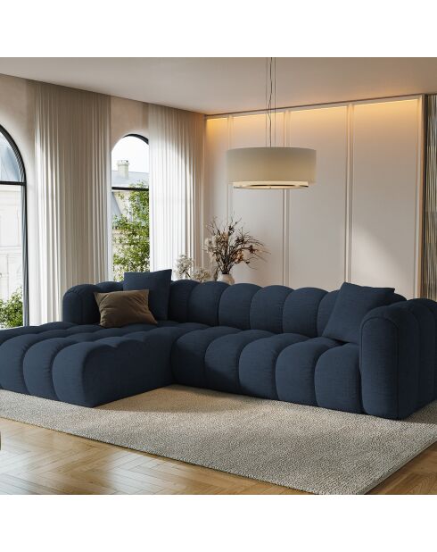 Canapé D'Angle Gauche Modulaire Arden 4 Places bleu roi - 300x190x70 cm