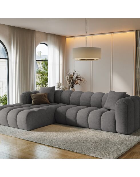 Canapé D'Angle Gauche Modulaire Arden 4 Places gris - 300x190x70 cm