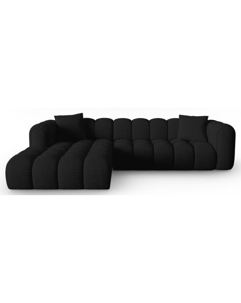 Canapé D'Angle Gauche Modulaire Arden 4 Places noir - 300x190x70 cm
