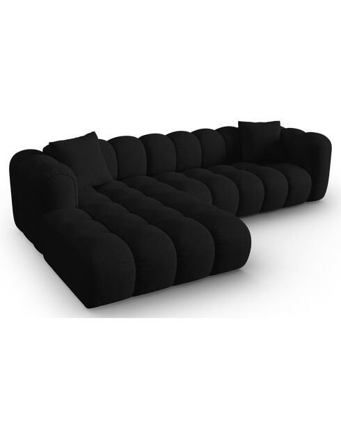 Canapé D'Angle Gauche Modulaire Arden 4 Places noir - 300x190x70 cm