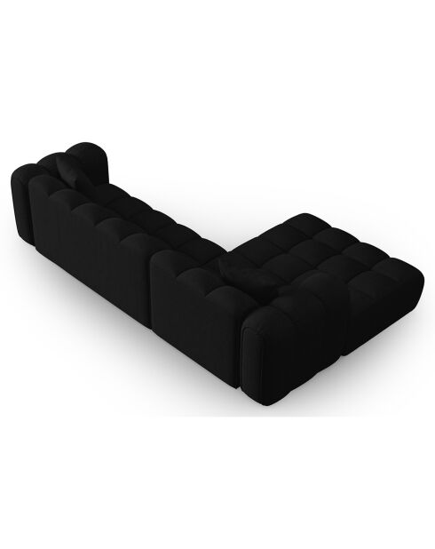 Canapé D'Angle Gauche Modulaire Arden 4 Places noir - 300x190x70 cm