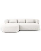 Canapé D'Angle Gauche Estro 3 Places beige clair - 225x145x73 cm