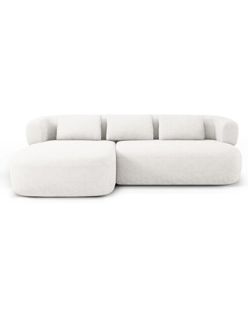 Canapé D'Angle Gauche Estro 3 Places beige clair - 225x145x73 cm