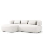 Canapé D'Angle Gauche Estro 3 Places beige clair - 225x145x73 cm
