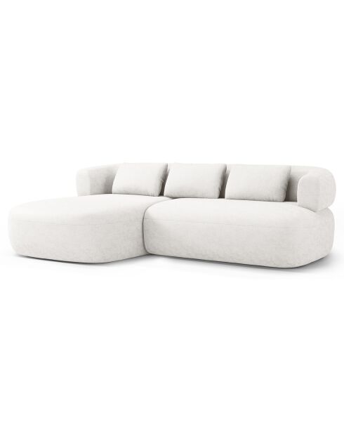 Canapé D'Angle Gauche Estro 3 Places beige clair - 225x145x73 cm