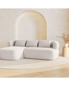 Canapé D'Angle Gauche Estro 3 Places beige clair - 225x145x73 cm