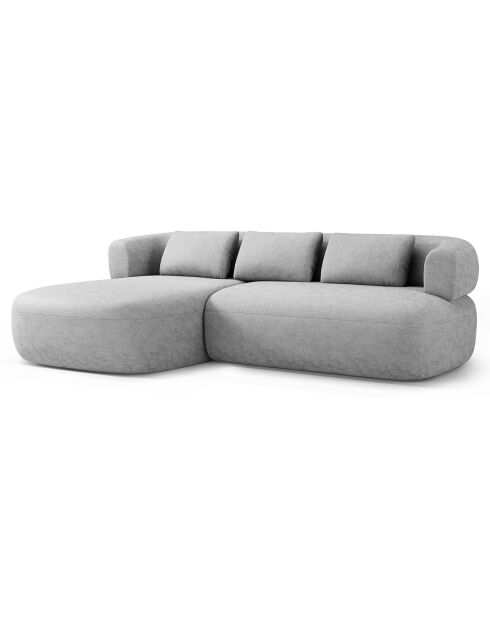 Canapé D'Angle Gauche Estro 3 Places argenté - 225x145x73 cm