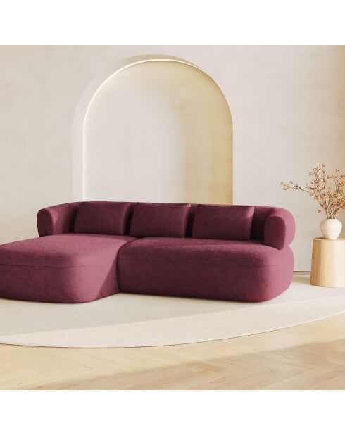 Canapé D'Angle Gauche Estro 3 Places cerisier - 225x145x73 cm