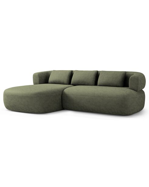 Canapé D'Angle Gauche Estro 3 Places vert - 225x145x73 cm
