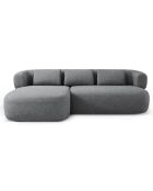 Canapé D'Angle Gauche Estro 3 Places gris foncé - 225x145x73 cm
