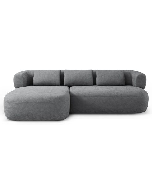 Canapé D'Angle Gauche Estro 3 Places gris foncé - 225x145x73 cm