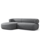 Canapé D'Angle Gauche Estro 3 Places gris foncé - 225x145x73 cm