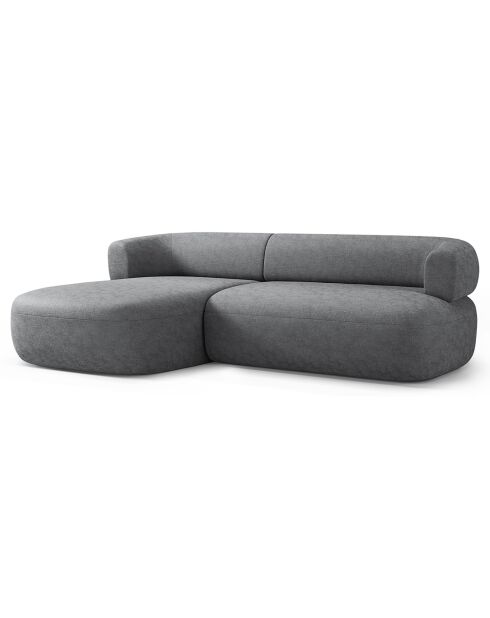 Canapé D'Angle Gauche Estro 3 Places gris foncé - 225x145x73 cm