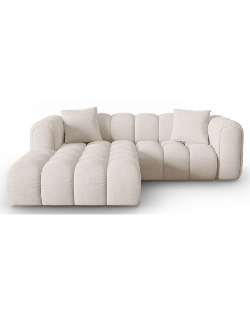Canapé D'Angle Gauche Modulaire Arden 3 Places beige - 238x190x70 cm