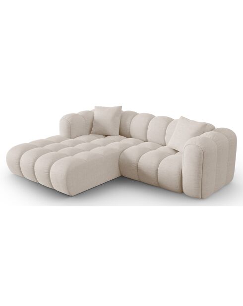 Canapé D'Angle Gauche Modulaire Arden 3 Places beige - 238x190x70 cm