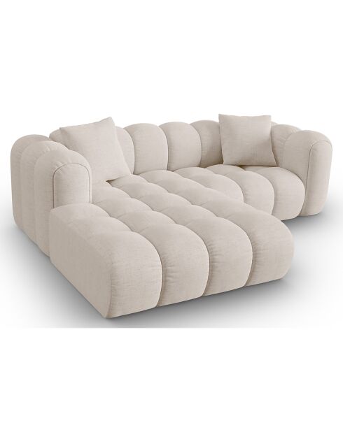 Canapé D'Angle Gauche Modulaire Arden 3 Places beige - 238x190x70 cm