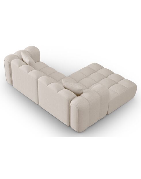 Canapé D'Angle Gauche Modulaire Arden 3 Places beige - 238x190x70 cm