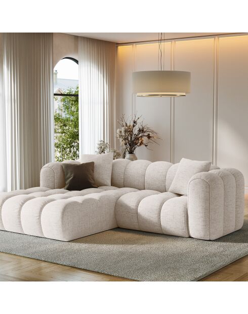 Canapé D'Angle Gauche Modulaire Arden 3 Places beige - 238x190x70 cm