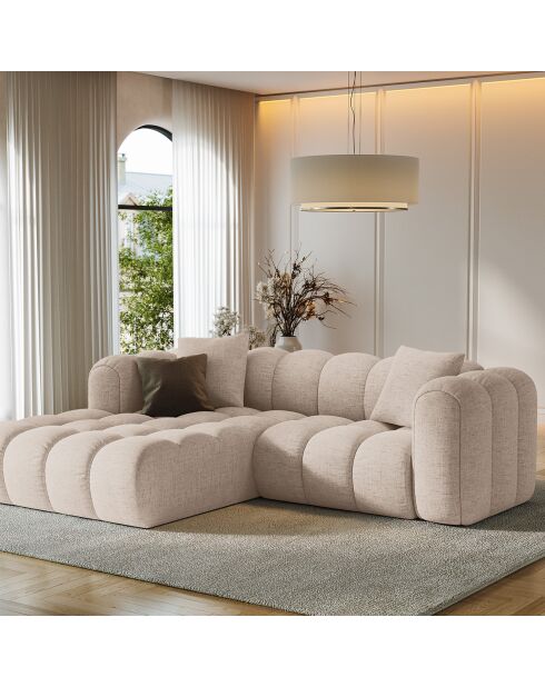 Canapé D'Angle Gauche Modulaire Arden 3 Places cappuccino - 238x190x70 cm