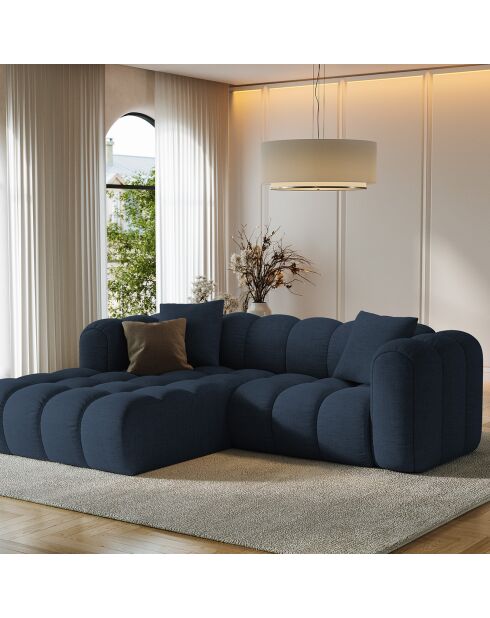 Canapé D'Angle Gauche Modulaire Arden 3 Places bleu roi - 238x190x70 cm
