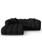 Canapé D'Angle Gauche Modulaire Arden 3 Places noir - 238x190x70 cm