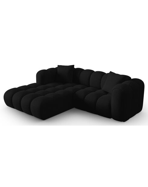 Canapé D'Angle Gauche Modulaire Arden 3 Places noir - 238x190x70 cm