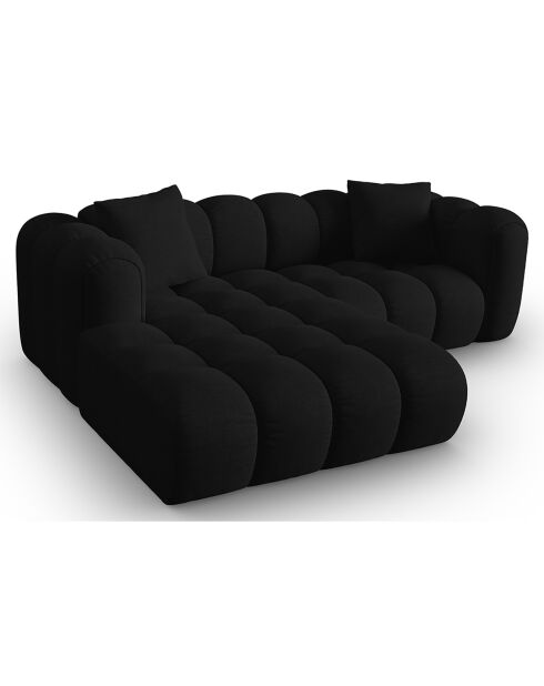 Canapé D'Angle Gauche Modulaire Arden 3 Places noir - 238x190x70 cm