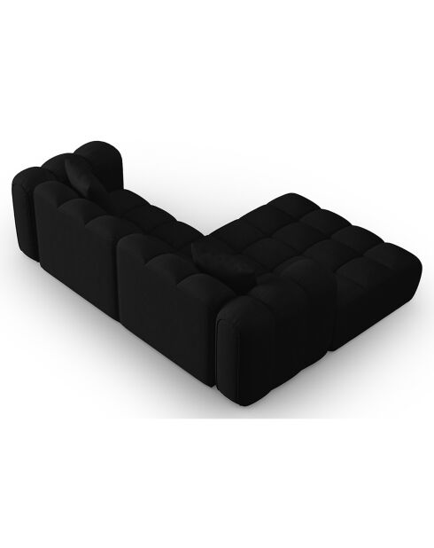Canapé D'Angle Gauche Modulaire Arden 3 Places noir - 238x190x70 cm