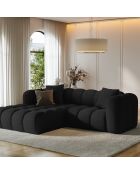 Canapé D'Angle Gauche Modulaire Arden 3 Places noir - 238x190x70 cm