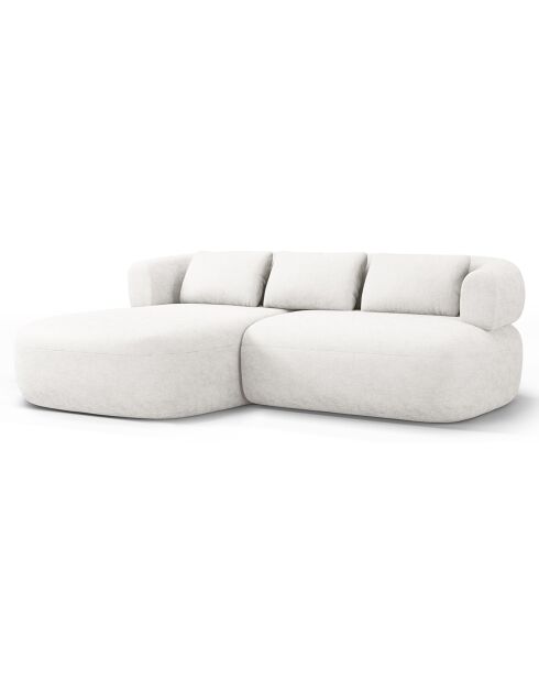 Canapé D'Angle Gauche Estro 3 Places beige clair - 200x145x73 cm