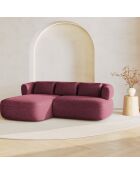 Canapé D'Angle Gauche Estro 3 Places cerisier - 200x145x73 cm