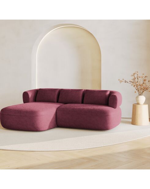 Canapé D'Angle Gauche Estro 3 Places cerisier - 200x145x73 cm