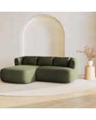 Canapé D'Angle Gauche Estro 3 Places vert - 200x145x73 cm
