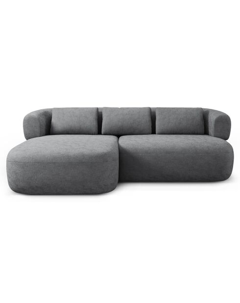 Canapé D'Angle Gauche Estro 3 Places gris foncé - 200x145x73 cm
