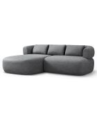 Canapé D'Angle Gauche Estro 3 Places gris foncé - 200x145x73 cm