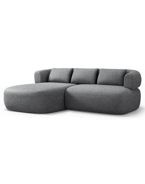 Canapé D'Angle Gauche Estro 3 Places gris foncé - 200x145x73 cm