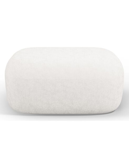 Pouf Chenille Estro beige clair - 90x88x40 cm