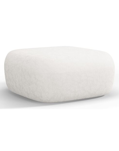 Pouf Chenille Estro beige clair - 90x88x40 cm