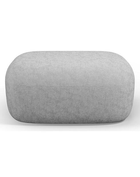 Pouf Chenille Estro argenté - 90x88x40 cm