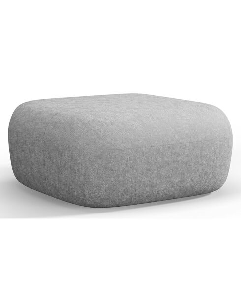 Pouf Chenille Estro argenté - 90x88x40 cm