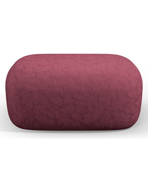 Pouf Chenille Estro cerisier - 90x88x40 cm