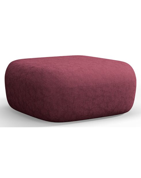Pouf Chenille Estro cerisier - 90x88x40 cm
