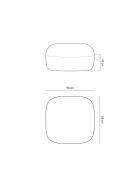 Pouf Chenille Estro vert - 90x88x40 cm