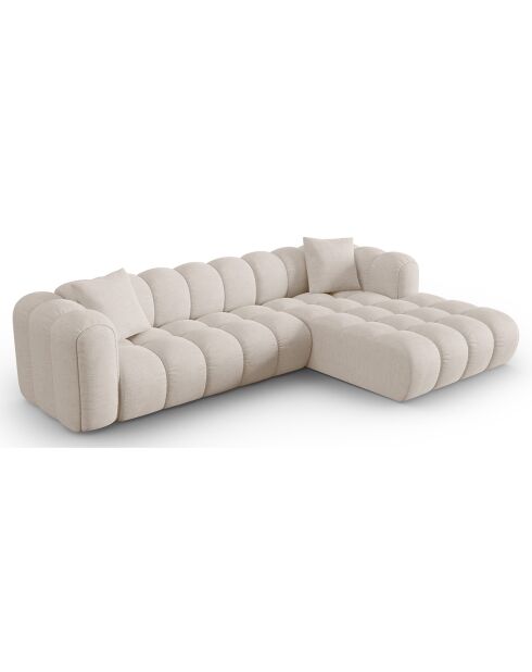 Canapé D'Angle Droit Modulaire Arden 4 Places beige - 300x190x70 cm