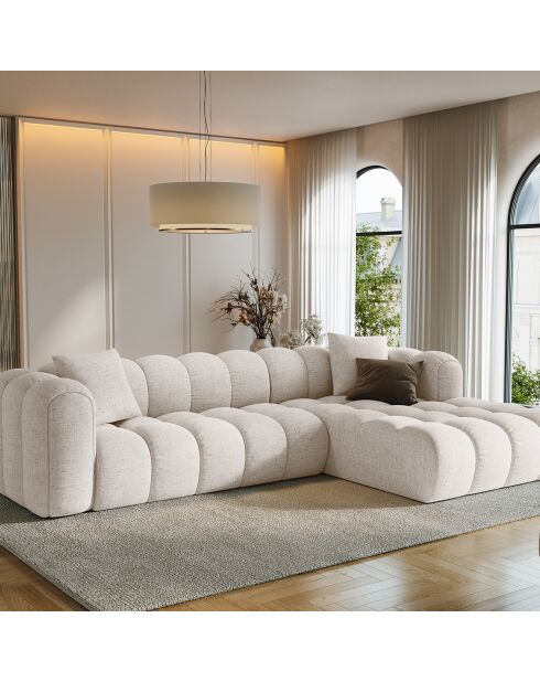 Canapé D'Angle Droit Modulaire Arden 4 Places beige - 300x190x70 cm