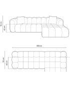 Canapé D'Angle Droit Modulaire Arden 4 Places beige - 300x190x70 cm