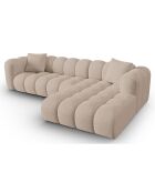 Canapé D'Angle Droit Modulaire Arden 4 Places cappuccino - 300x190x70 cm