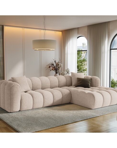 Canapé D'Angle Droit Modulaire Arden 4 Places cappuccino - 300x190x70 cm