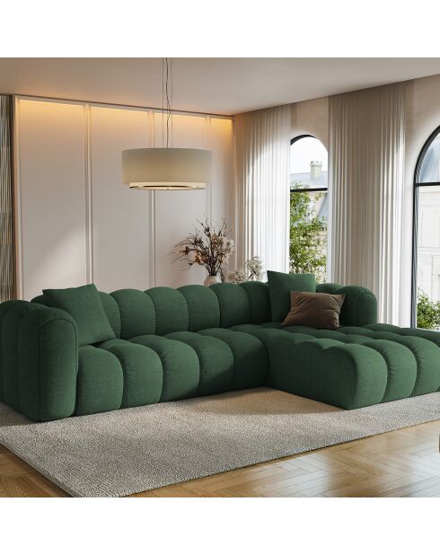 Canapé D'Angle Droit Modulaire Arden 4 Places vert de mer - 300x190x70 cm