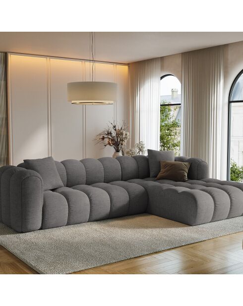 Canapé D'Angle Droit Modulaire Arden 4 Places gris - 300x190x70 cm